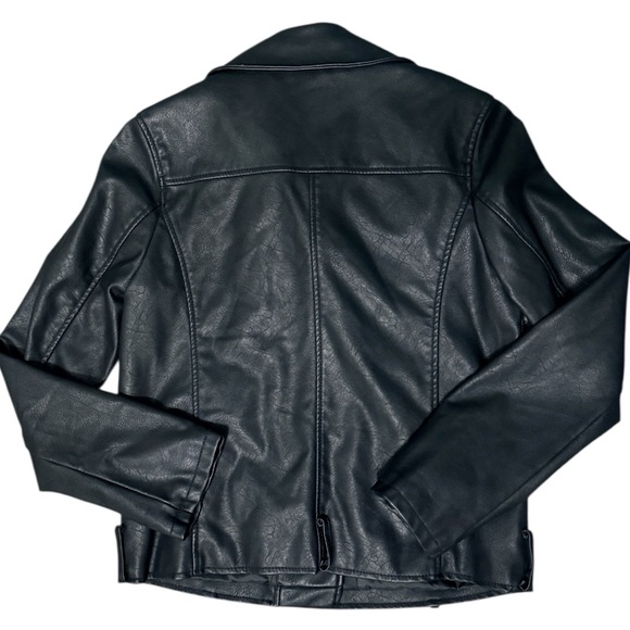 Forever 21 Black Faux Leather Jacket Womens Medium - Picture 5 of 6